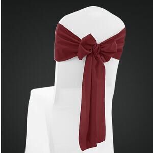 10 pack Burgundy Chair Ties, Sashes For Events & Weddings